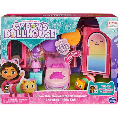 Gabby's Dollhouse Deluxe Room Pillow Cat's Sweet Dreams Bedroom