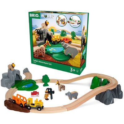 Brio World Safari Adventure Set 26pc 33960 Wooden Toy Train Set