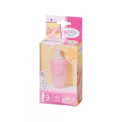 Zapf Creation Baby Born Doll Bottle with Cap - (Pink)