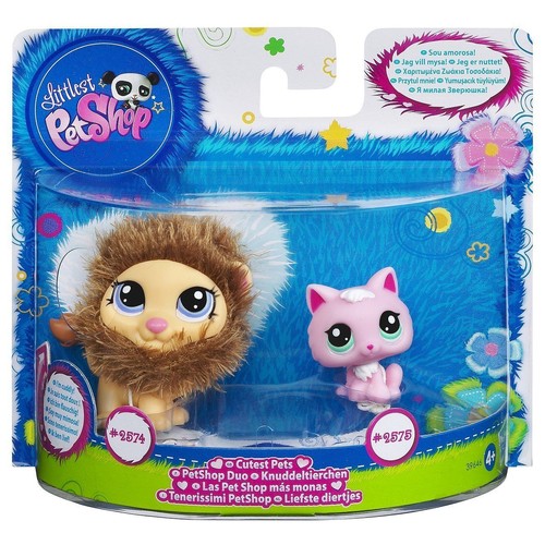 Littlest Pet Shop Cutest Pets Lion #2574 & Kitten #2575