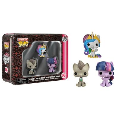 Funko My Little Pony Pocket Pop Mini Vinyl Tin #06 DR HOOVES, CELESTIA, TWILIGHT
