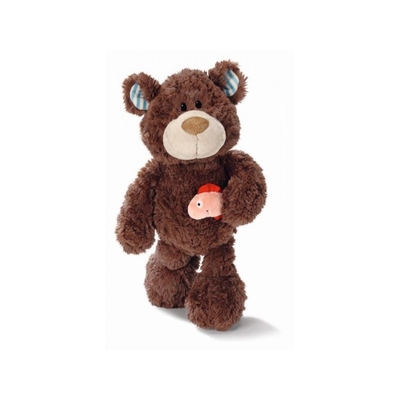 Nici Classic Bear Brown with Fish 25 cm Plush 