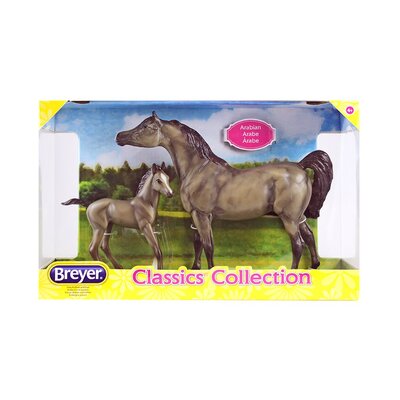 Breyer Classics Grey Arabian and Foal 1:12 SCALE Horse